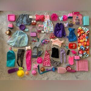 Barbie Ken Doll Clothes Pants Shirts Dresses Accessories Lot of 50+